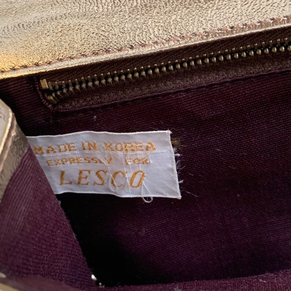 Vintage Lesco Weaved Purse/Clutch Gold Trim - Picture 9 of 13